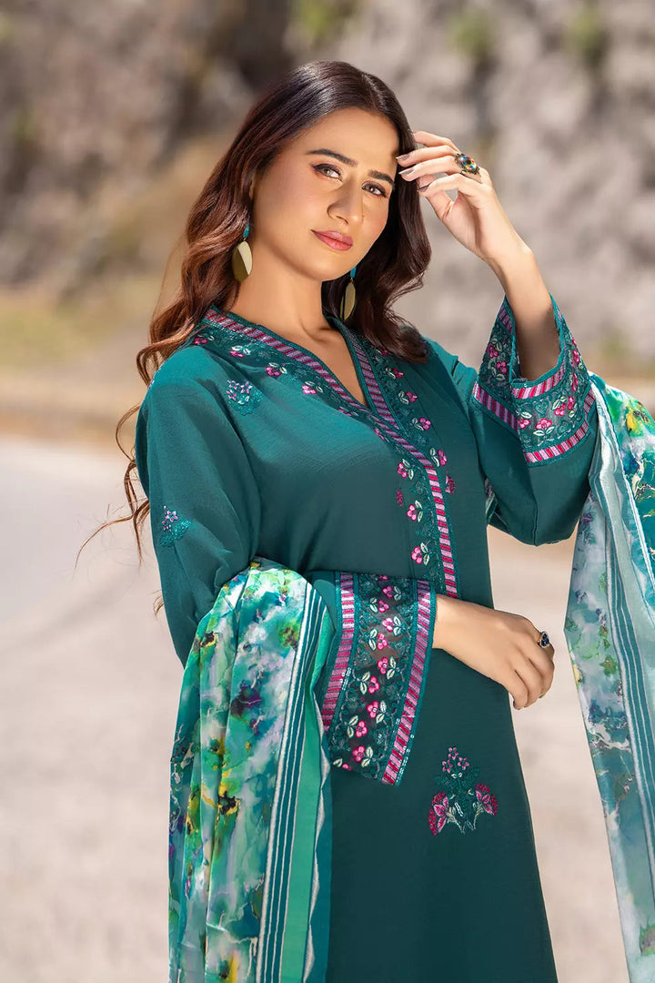 3PC Embroidered Unstitched Cambric Suit KSDE-2818 Embroidered KHAS STORES 