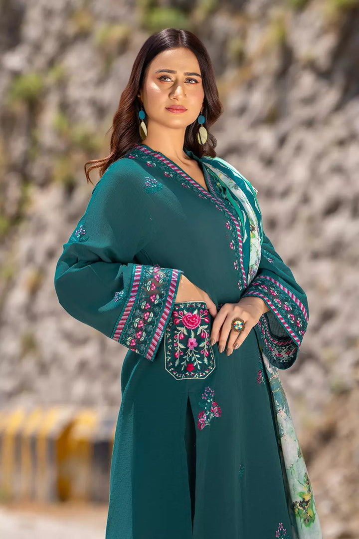 3PC Embroidered Unstitched Cambric Suit KSDE-2818 Embroidered KHAS STORES 