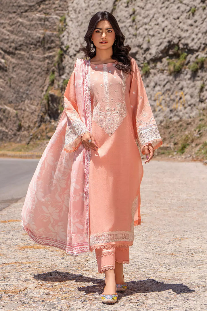 3PC Embroidered Unstitched Cambric Suit KSDE-2824 Embroidered KHAS STORES 