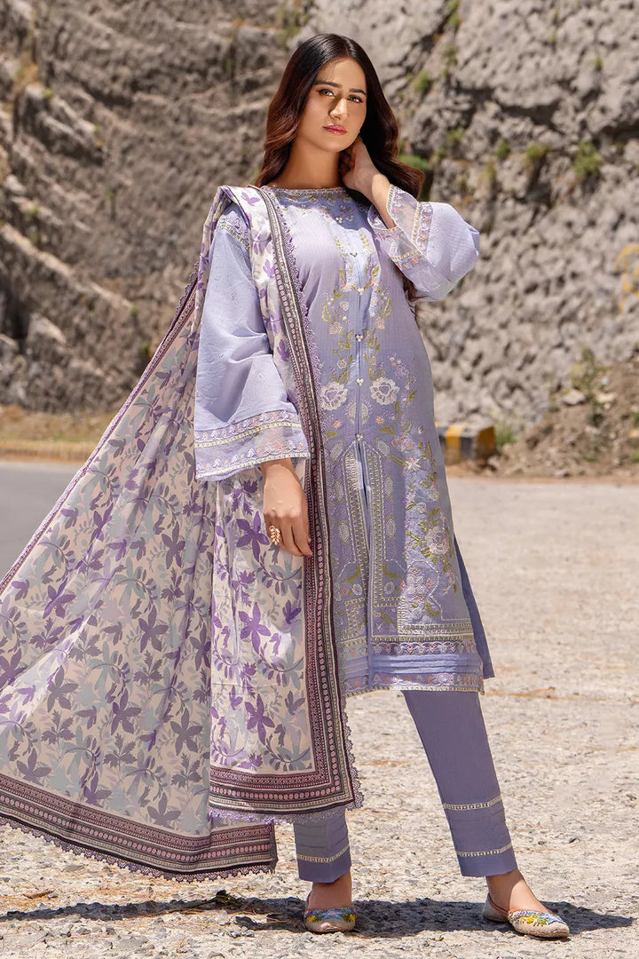 3PC Embroidered Unstitched Cambric Suit KSDE-2825 Embroidered KHAS STORES 