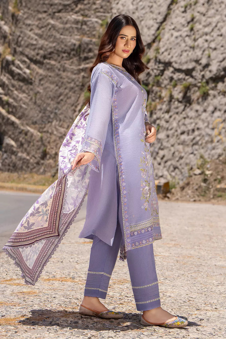 3PC Embroidered Unstitched Cambric Suit KSDE-2825 Embroidered KHAS STORES 