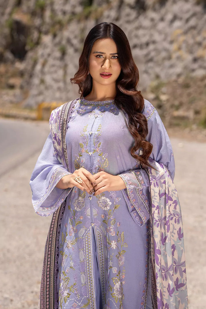 3PC Embroidered Unstitched Cambric Suit KSDE-2825 Embroidered KHAS STORES 