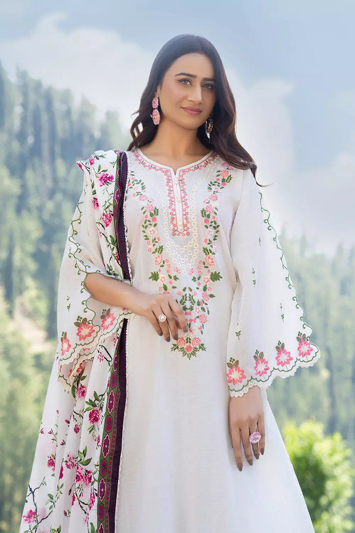 3PC Embroidered Unstitched Cambric Suit KSDE-2826 Embroidered KHAS STORES 