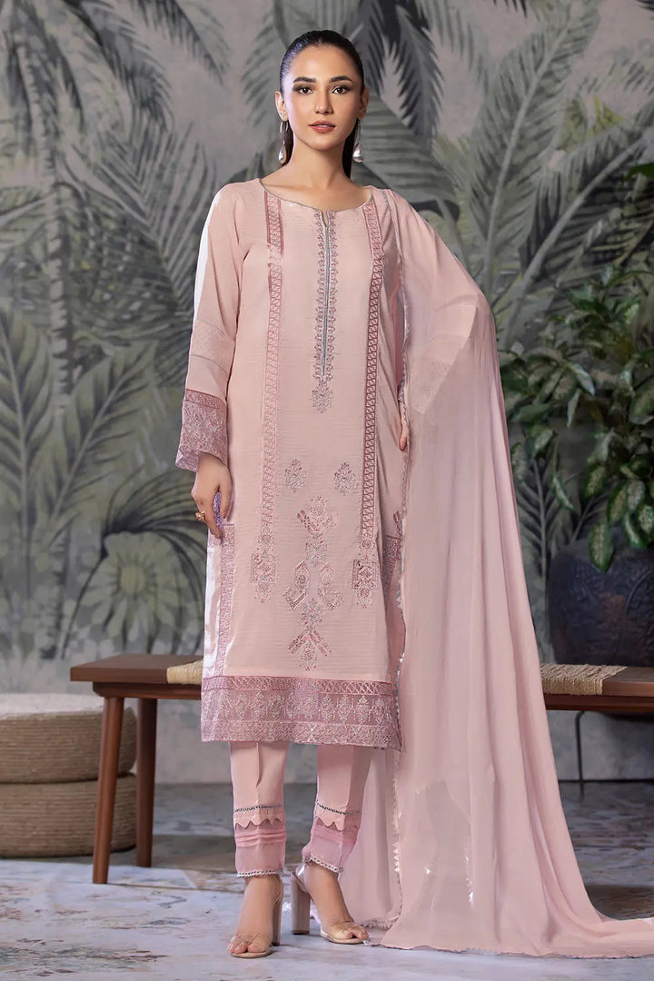 3PC Embroidered Unstitched Cambric Suit KSDE-2834 Embroidered KHAS STORES 