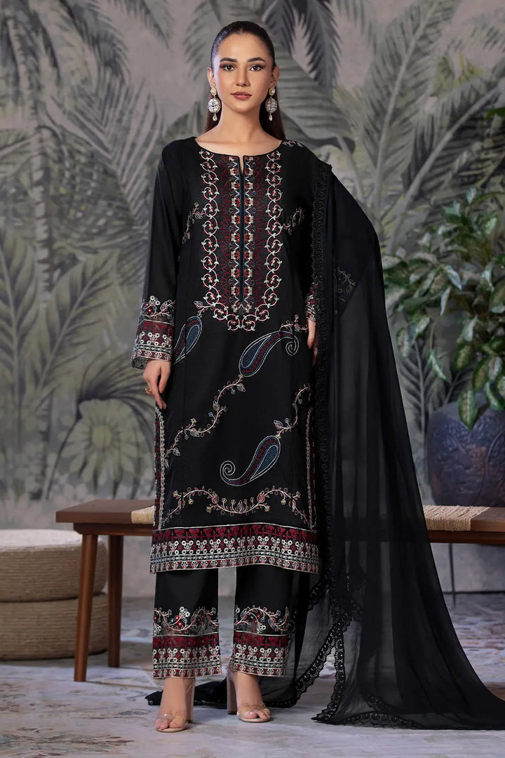 3PC Embroidered Unstitched Cambric Suit KSDE-2837 Embroidered KHAS STORES 