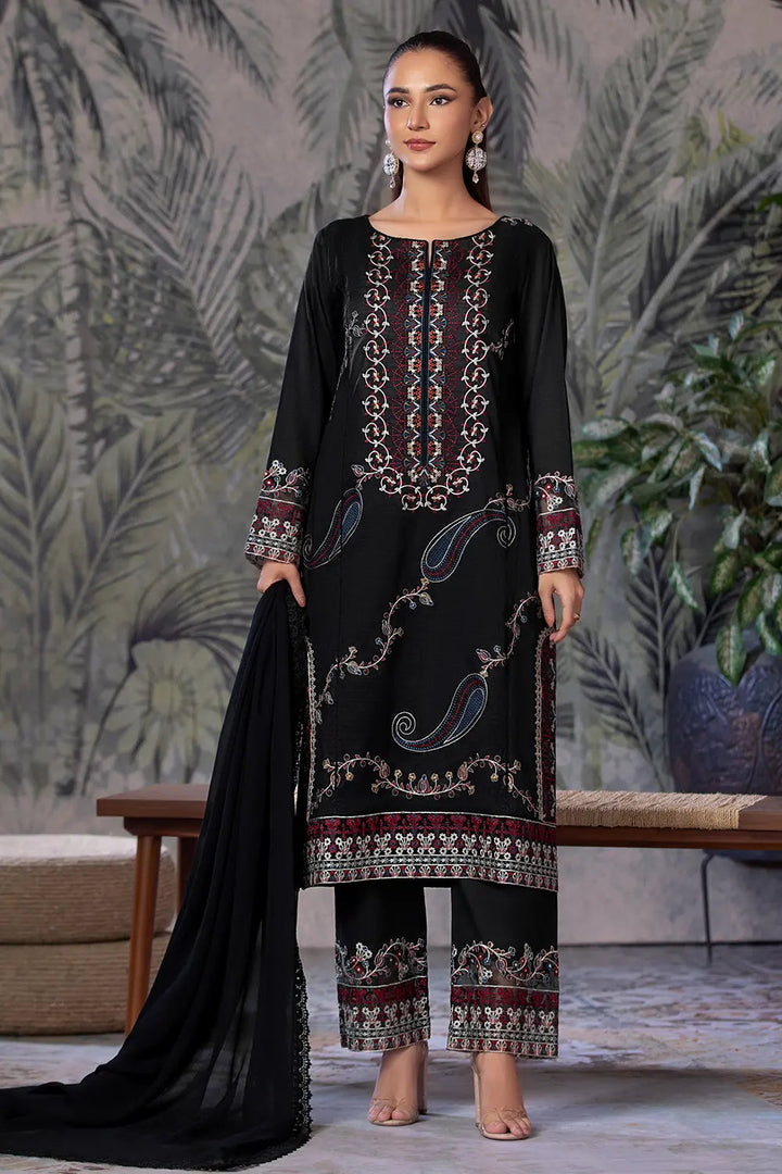 3PC Embroidered Unstitched Cambric Suit KSDE-2837 Embroidered KHAS STORES 