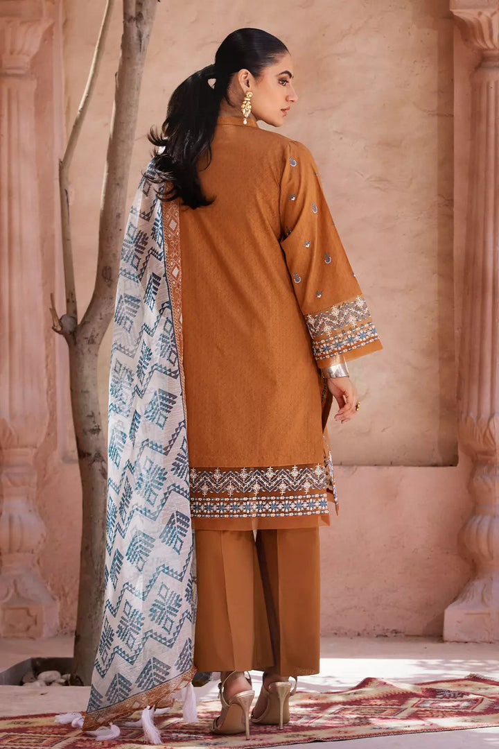 3PC Embroidered Unstitched Jacquard Suit KCNE-2619 Embroidered KHAS STORES 