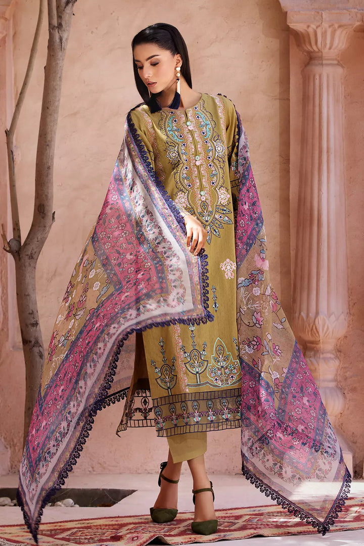 3PC Embroidered Unstitched Jacquard Suit KCNE-2621 Embroidered KHAS STORES 