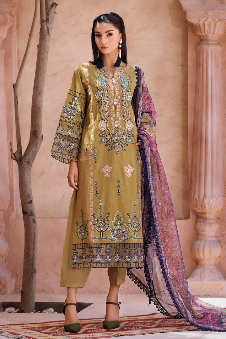 3PC Embroidered Unstitched Jacquard Suit KCNE-2621 Embroidered KHAS STORES 