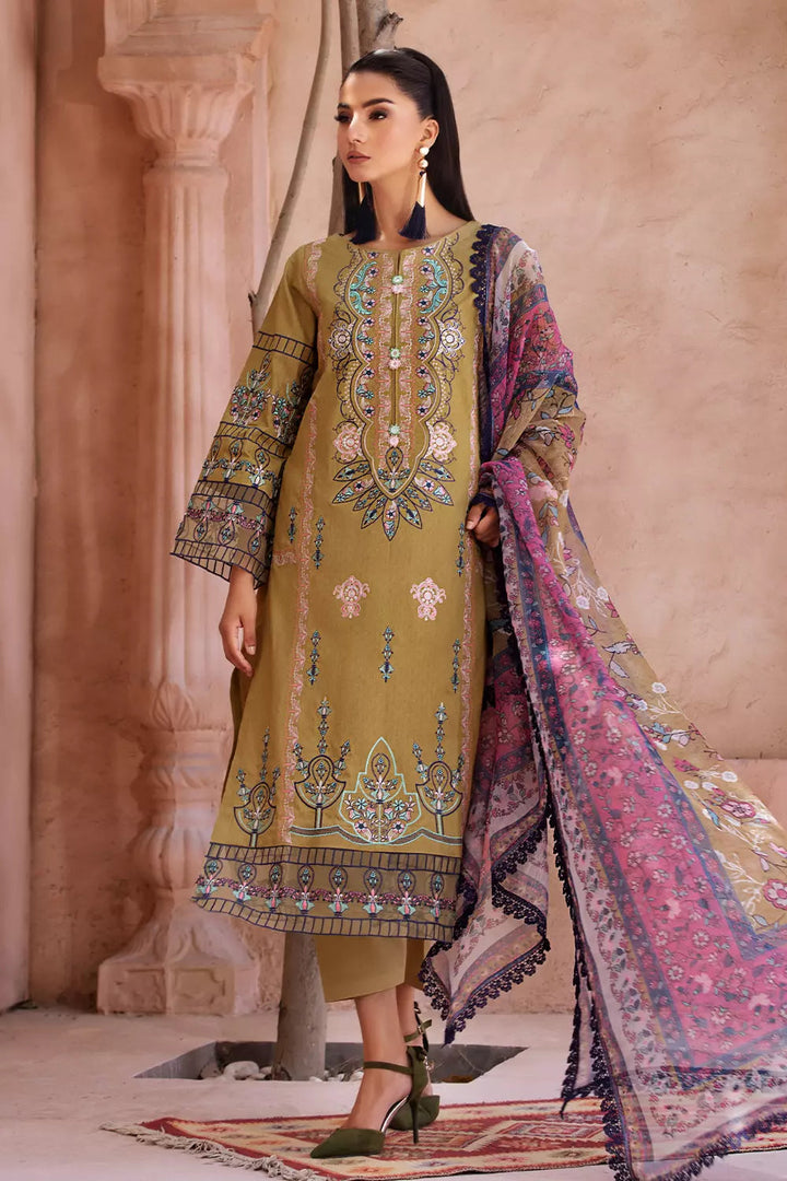 3PC Embroidered Unstitched Jacquard Suit KCNE-2621 Embroidered KHAS STORES 