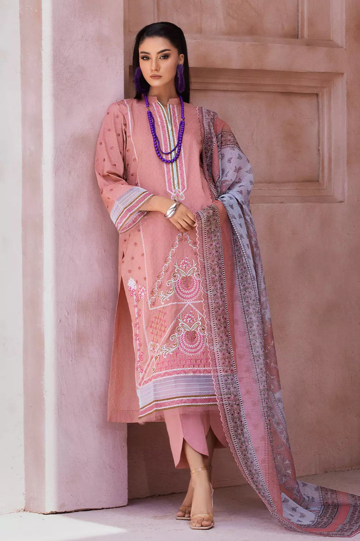 3PC Embroidered Unstitched Jacquard Suit KCNE-2622 Embroidered KHAS STORES 