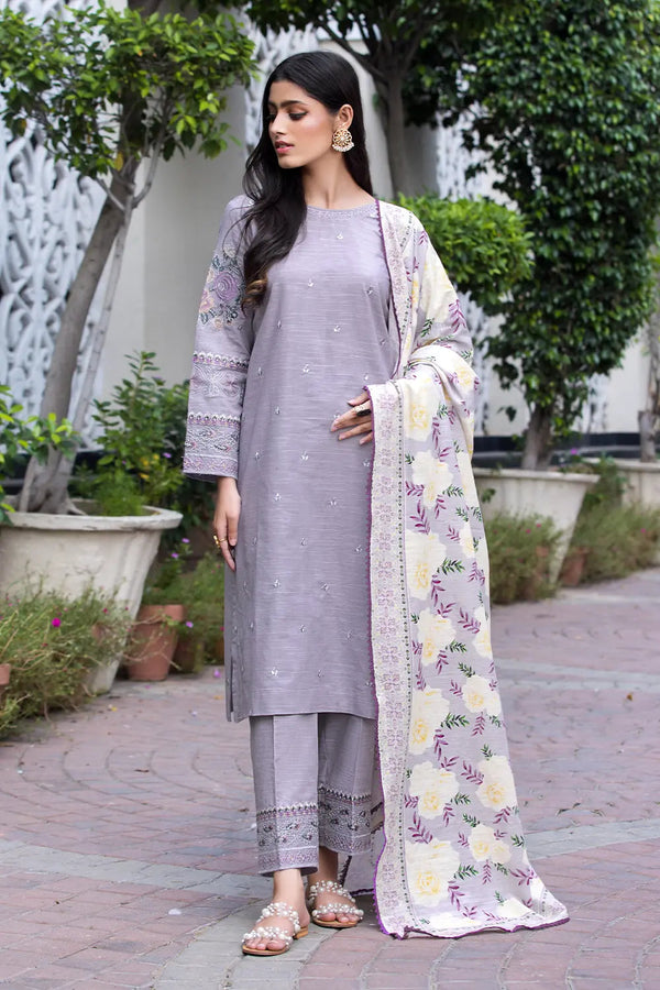 3PC Embroidered Unstitched Khaddar Suit KKE-2924 Embroidered KHAS STORES 