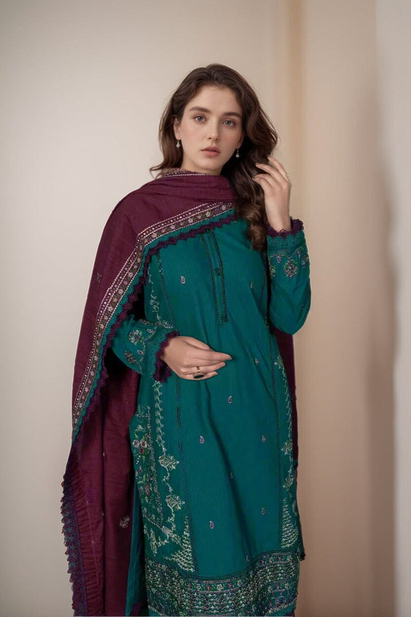 3PC Embroidered Unstitched Khaddar Suit KKE-2957 Embroidered KHAS STORES 