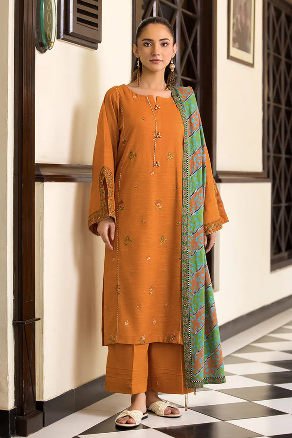 3PC Embroidered Unstitched Khaddar Suit KKE-2979 Embroidered KHAS STORES 