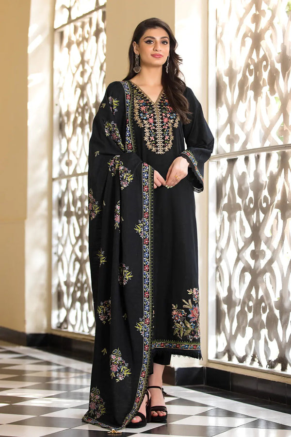 3PC Embroidered Unstitched Khaddar Suit KKE-2980 Embroidered KHAS STORES 