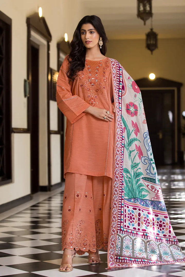 3PC Embroidered Unstitched Khaddar Suit KKE-2982 Embroidered KHAS STORES 