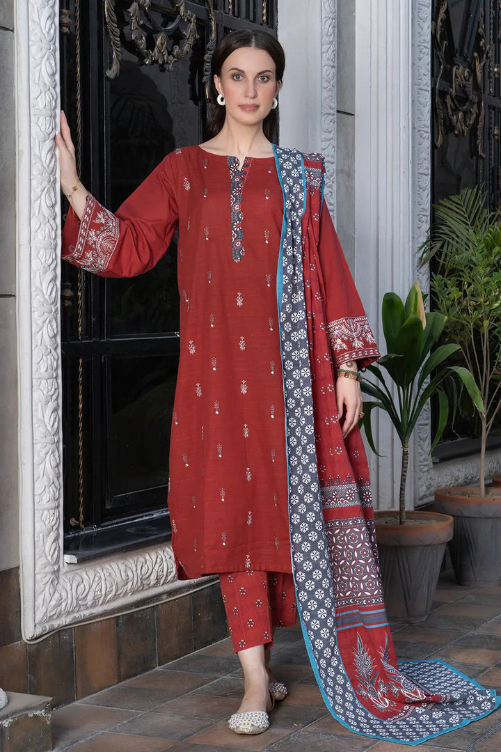 3PC Embroidered Unstitched Khaddar Suit KKE-2983 Embroidered KHAS STORES 