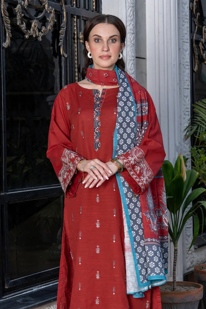 3PC Embroidered Unstitched Khaddar Suit KKE-2983 Embroidered KHAS STORES 