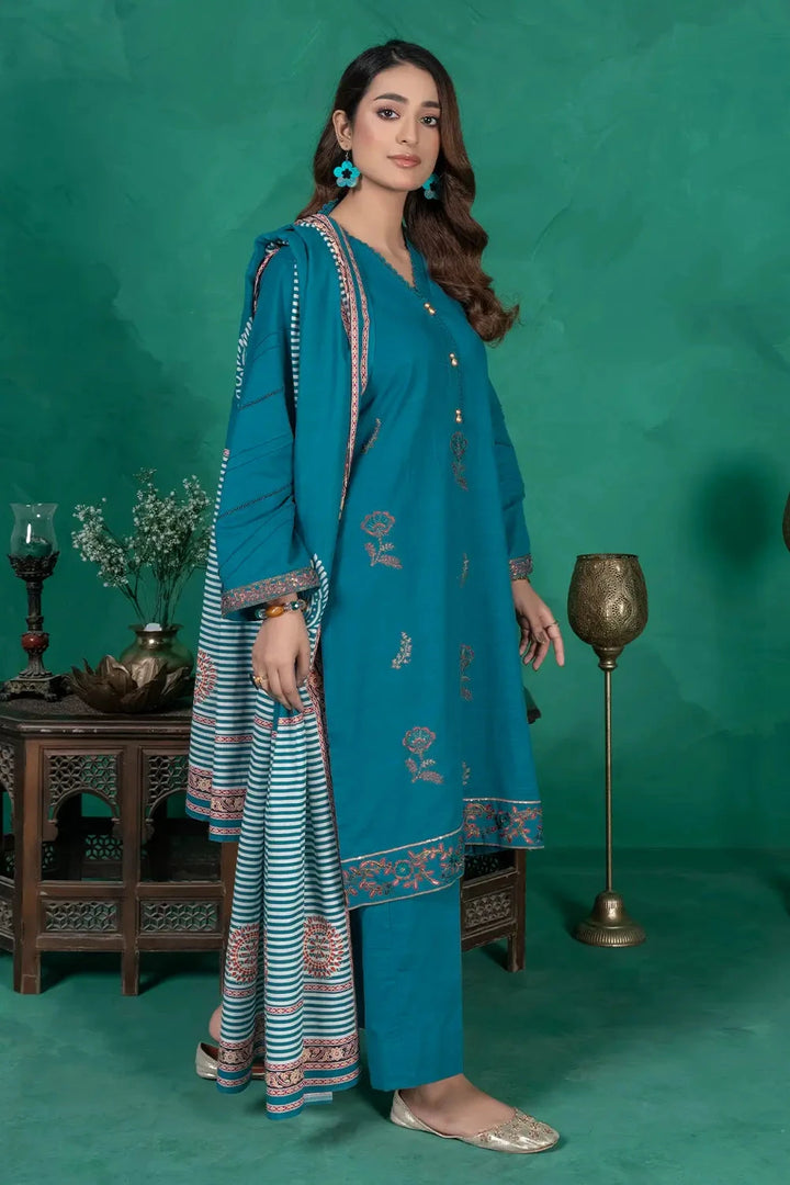 3PC Embroidered Unstitched Khaddar Suit KKE-3017 Embroidered KHAS STORES 