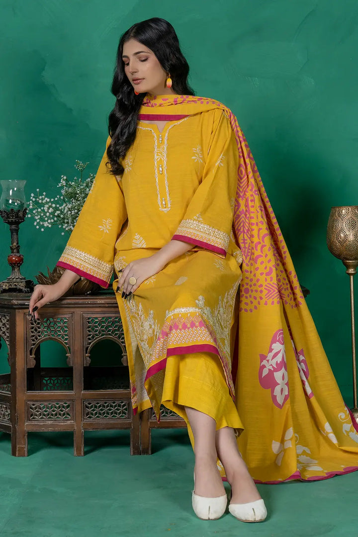 3PC Embroidered Unstitched Khaddar Suit KKE-3019 Embroidered KHAS STORES 