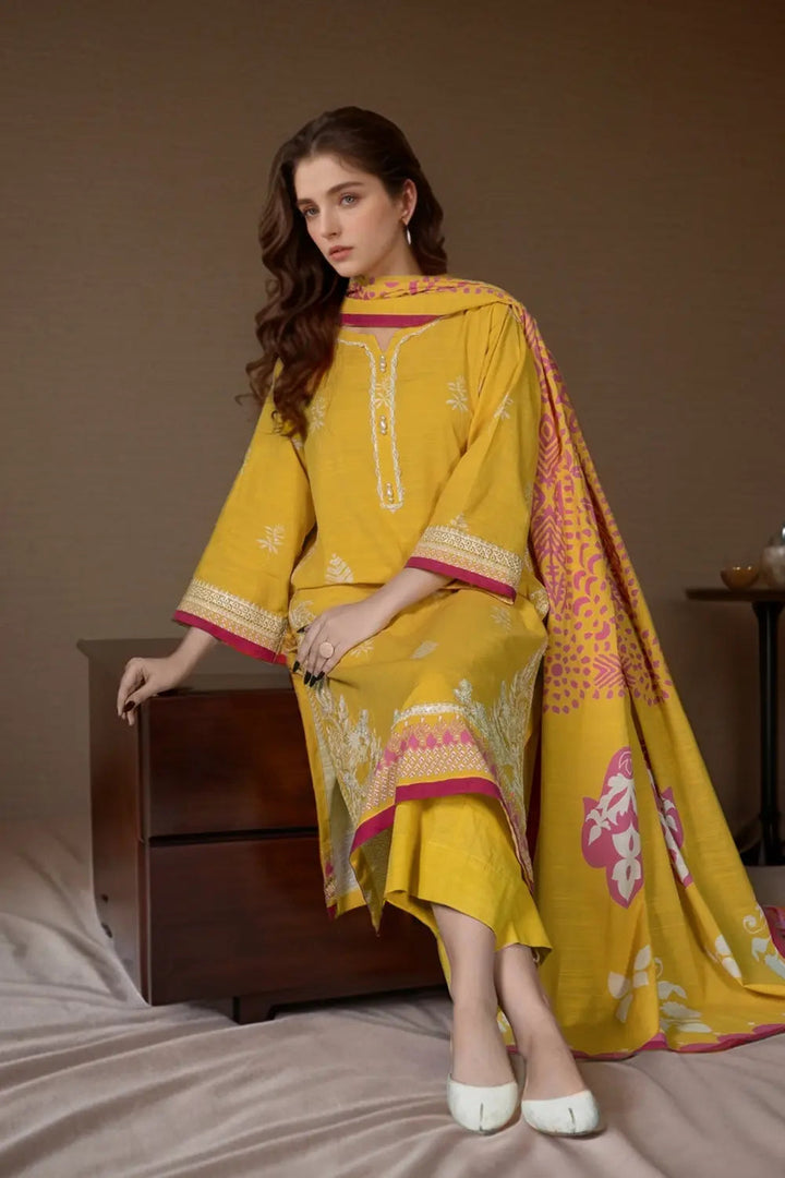 3PC Embroidered Unstitched Khaddar Suit KKE-3019 Embroidered KHAS STORES 