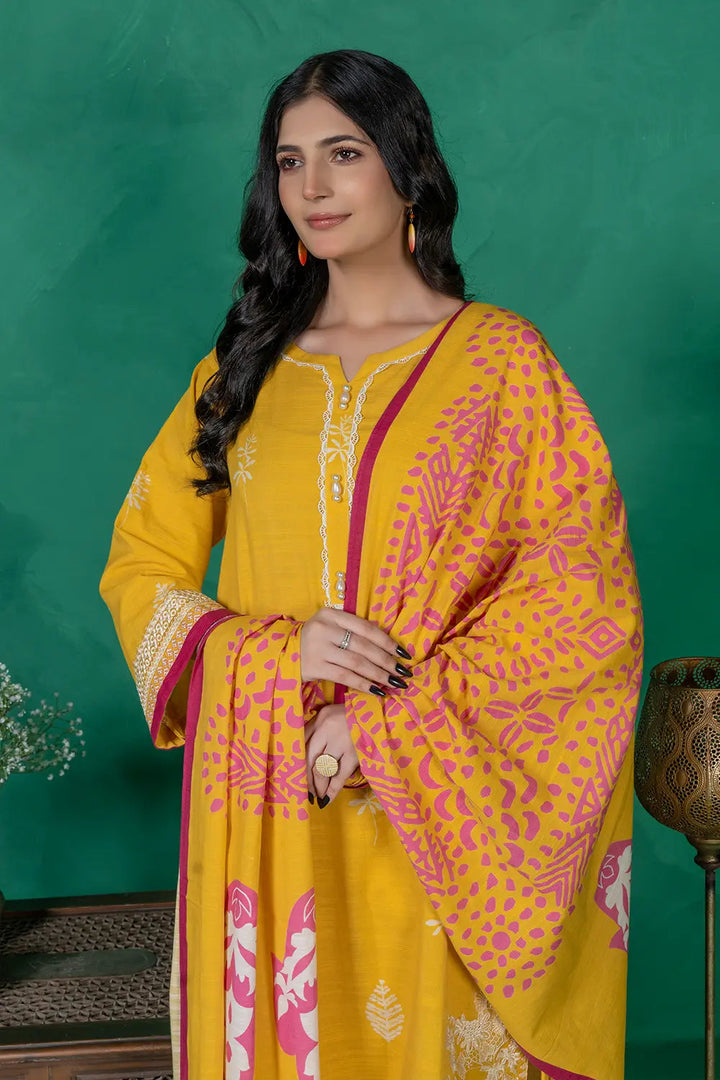 3PC Embroidered Unstitched Khaddar Suit KKE-3019 Embroidered KHAS STORES 