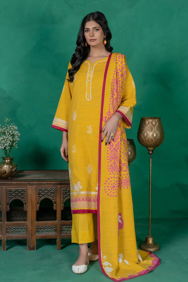 3PC Embroidered Unstitched Khaddar Suit KKE-3019 Embroidered KHAS STORES 