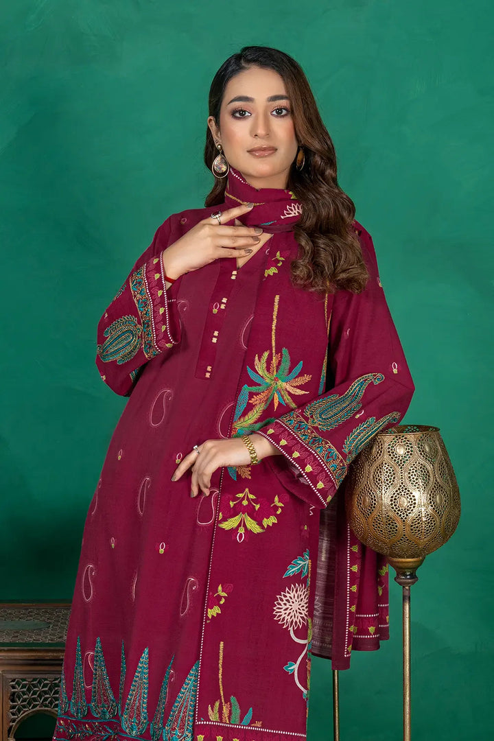 3PC Embroidered Unstitched Khaddar Suit KKE-3020 Embroidered KHAS STORES 