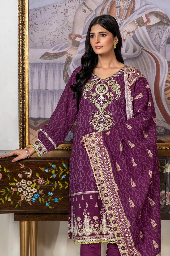 3PC Embroidered Unstitched Khaddar Suit KKHE-2948 Embroidered KHAS STORES 