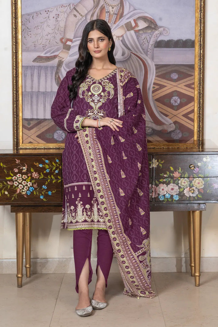 3PC Embroidered Unstitched Khaddar Suit KKHE-2948 Embroidered KHAS STORES 