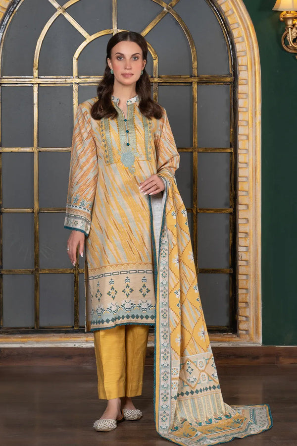 3PC Embroidered Unstitched Khaddar Suit KKHE-2951 Embroidered KHAS STORES 