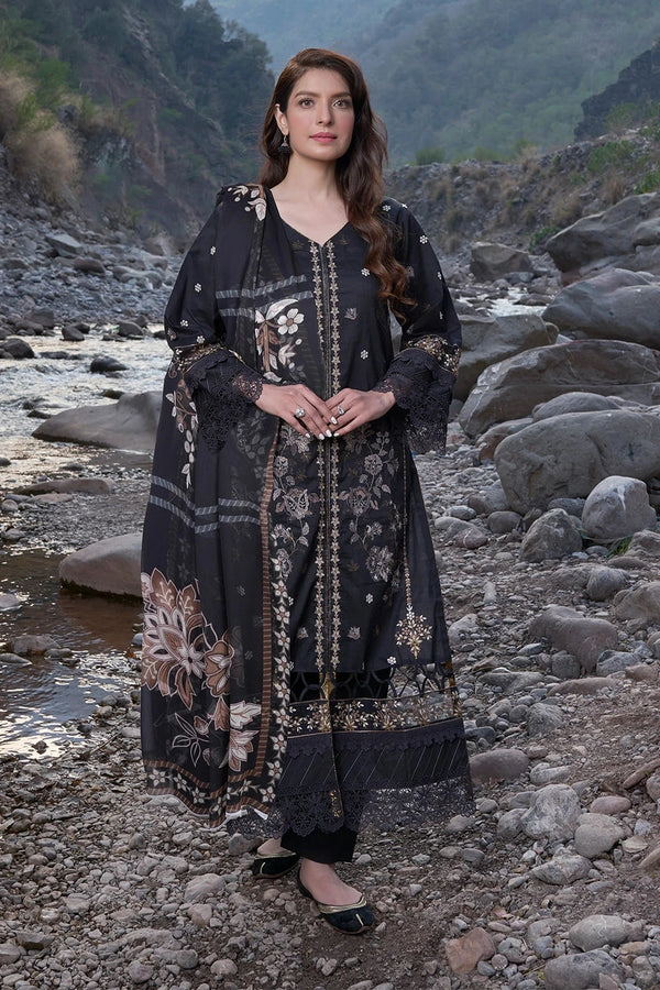 3PC Embroidered Unstitched Lawn Suit KCE-3166 Embroidered KHAS STORES 