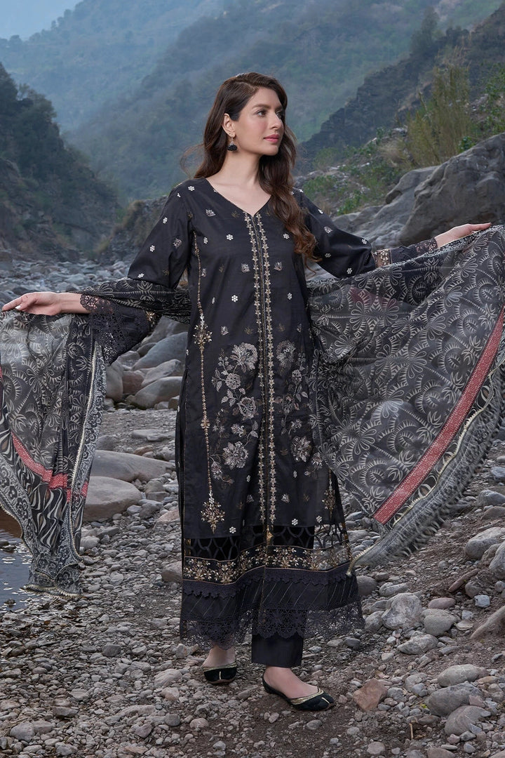 3PC Embroidered Unstitched Lawn Suit KCE-3166 Embroidered KHAS STORES 