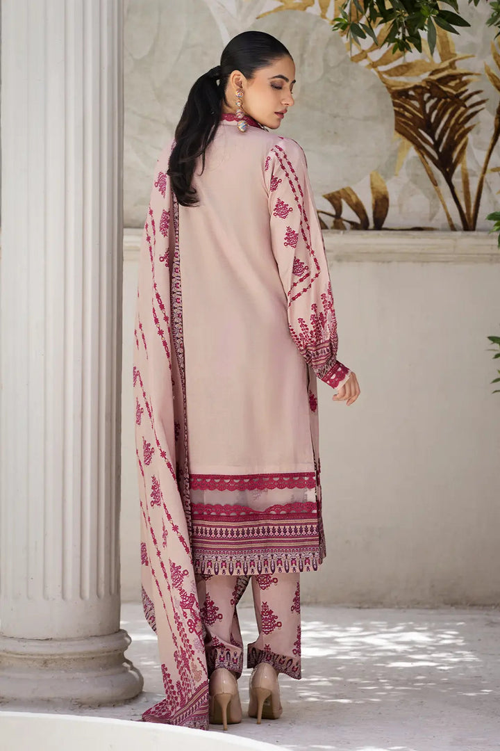 3PC Embroidered Unstitched Lawn Suit KL-2603 Embroidered KHAS STORES 