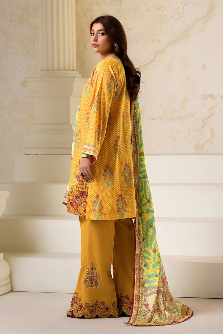 3PC Embroidered Unstitched Lawn Suit KL-2609 Embroidered KHAS STORES 