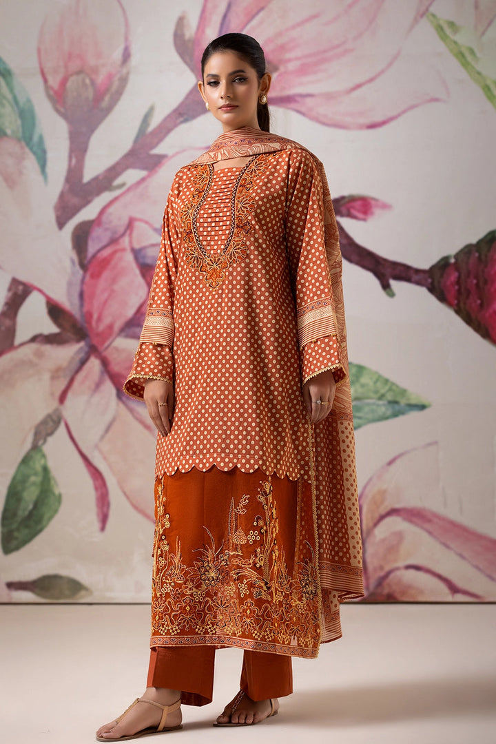 3PC Embroidered Unstitched Lawn Suit KL-2617 Embroidered KHAS STORES 