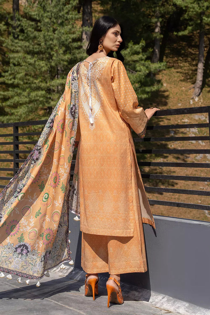 3PC Embroidered Unstitched Lawn Suit KL-2728 Embroidered KHAS STORES 