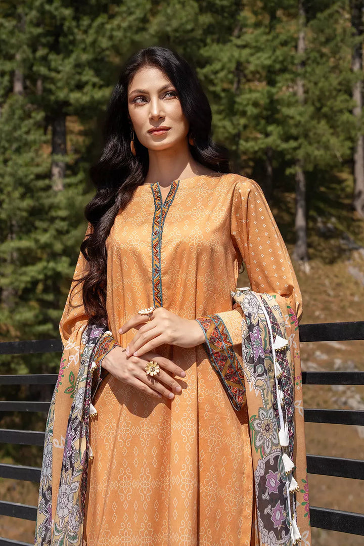 3PC Embroidered Unstitched Lawn Suit KL-2728 Embroidered KHAS STORES 