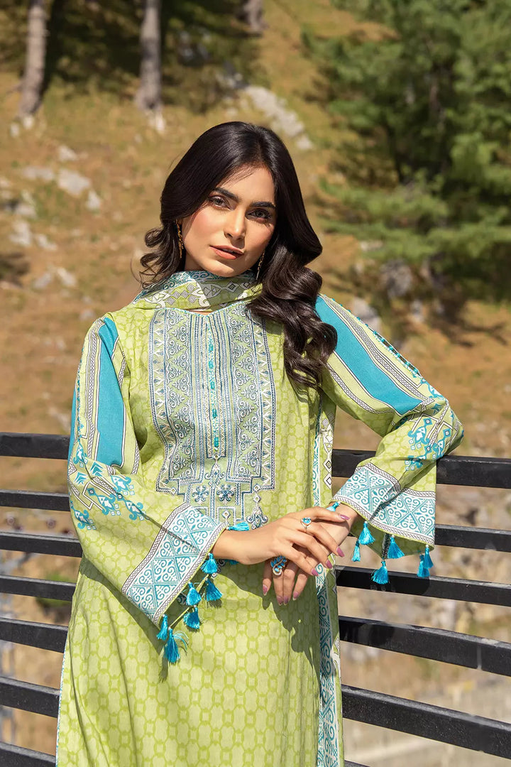 3PC Embroidered Unstitched Lawn Suit KL-2730 Embroidered KHAS STORES 