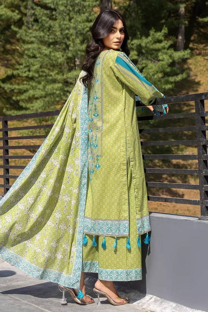 3PC Embroidered Unstitched Lawn Suit KL-2730 Embroidered KHAS STORES 