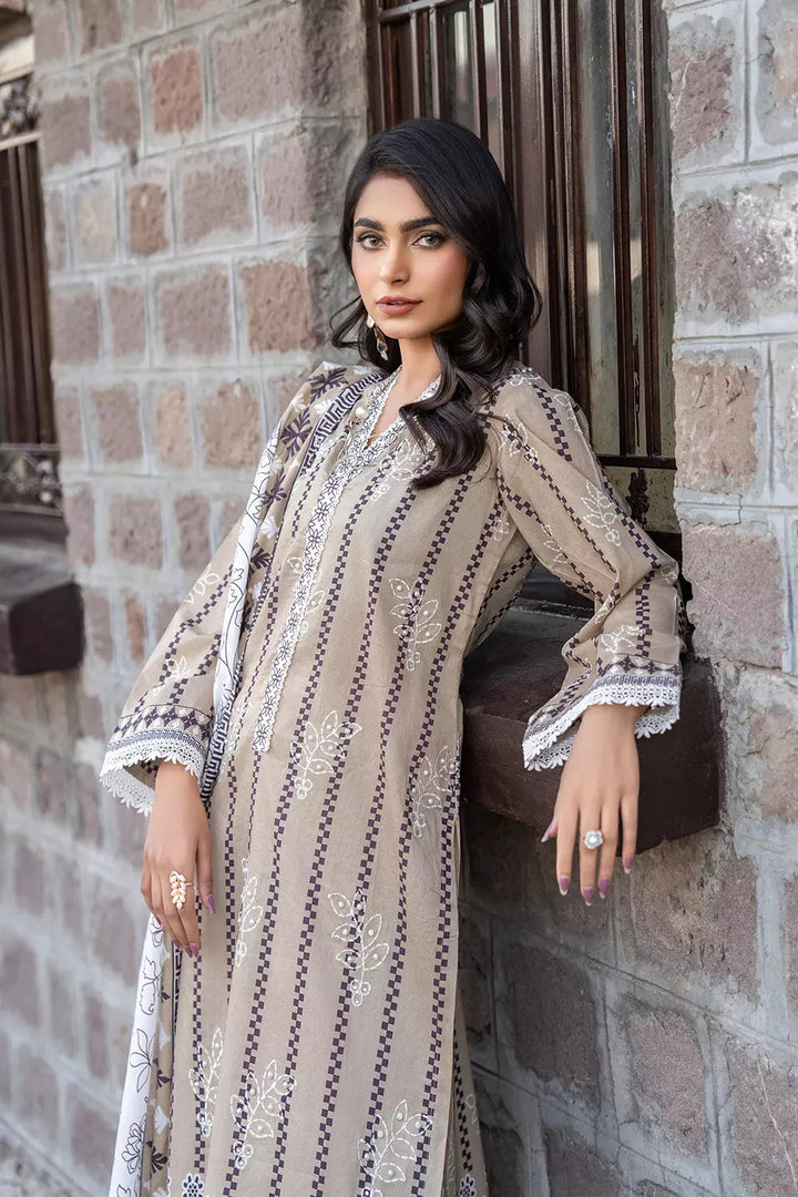 3PC Embroidered Unstitched Lawn Suit KL-2731 Embroidered KHAS STORES 