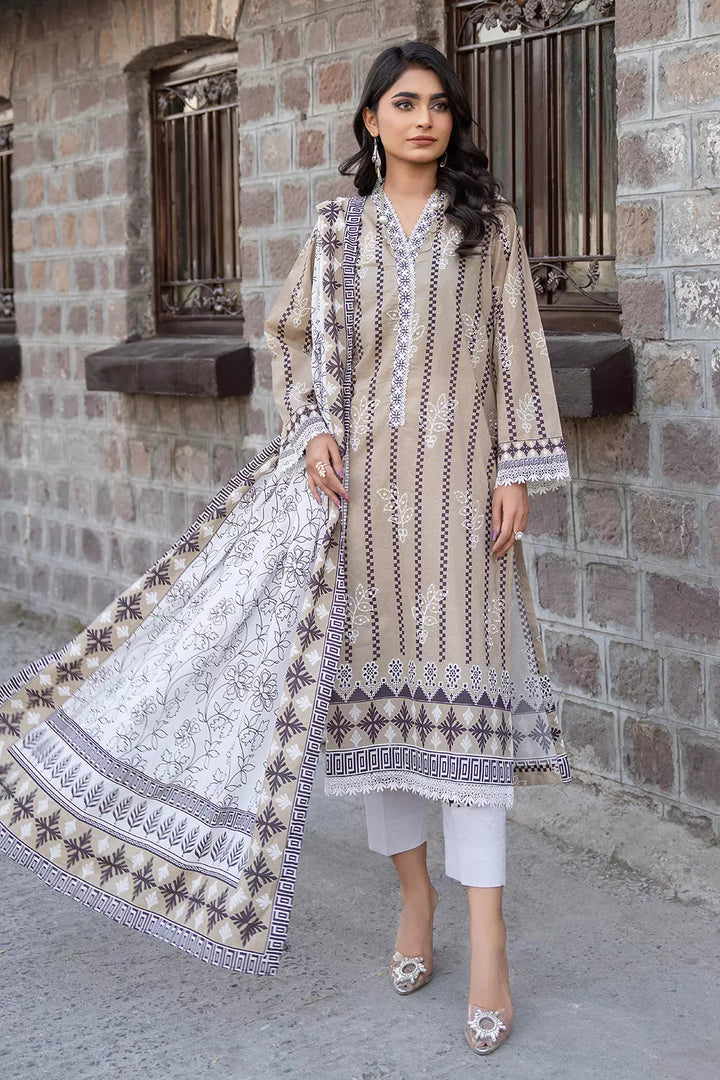 3PC Embroidered Unstitched Lawn Suit KL-2731 Embroidered KHAS STORES 