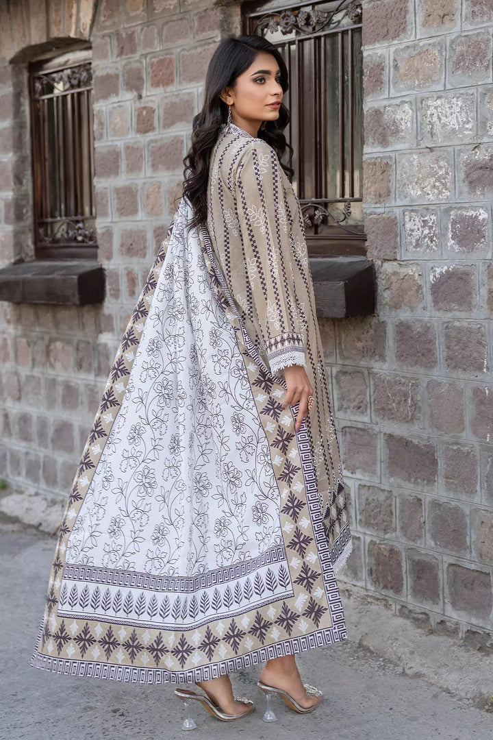 3PC Embroidered Unstitched Lawn Suit KL-2731 Embroidered KHAS STORES 