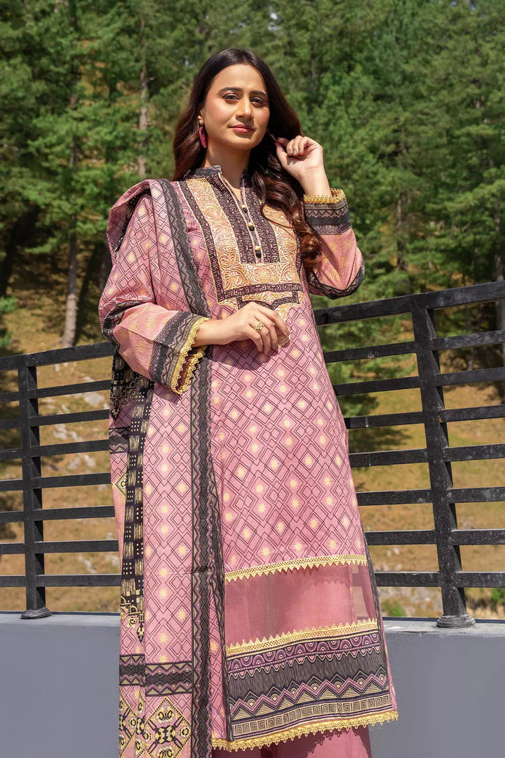 3PC Embroidered Unstitched Lawn Suit KL-2735 Embroidered KHAS STORES 