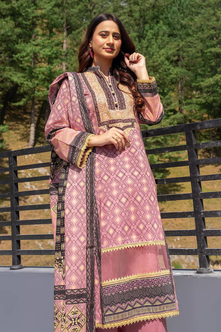 3PC Embroidered Unstitched Lawn Suit KL-2735 Embroidered KHAS STORES 