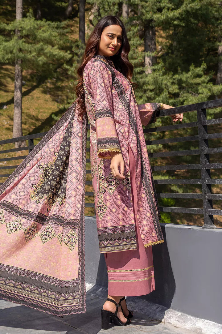 3PC Embroidered Unstitched Lawn Suit KL-2735 Embroidered KHAS STORES 