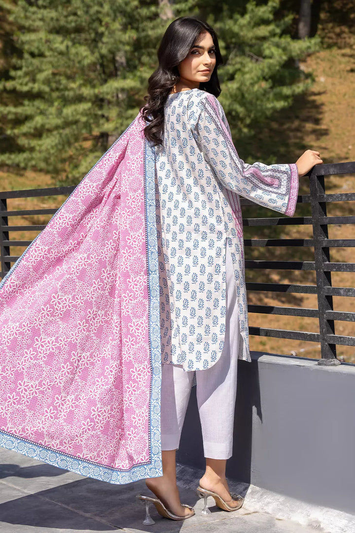 3PC Embroidered Unstitched Lawn Suit KL-2736 Embroidered KHAS STORES 