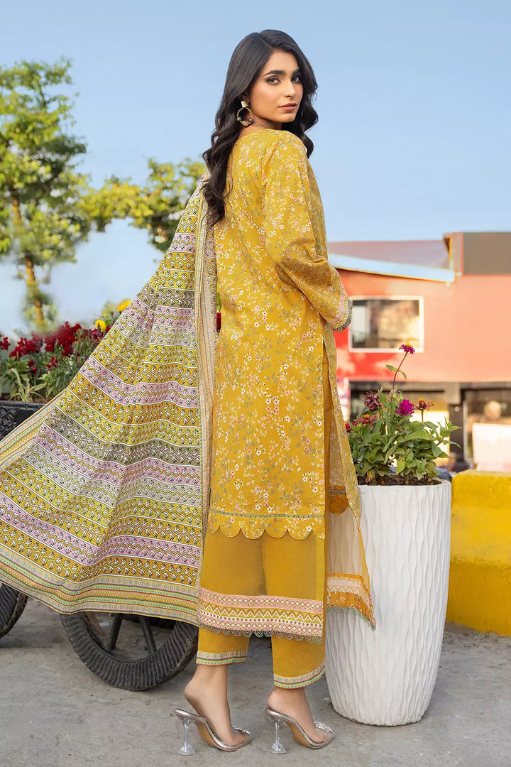 3PC Embroidered Unstitched Lawn Suit KL-2737 Embroidered KHAS STORES 