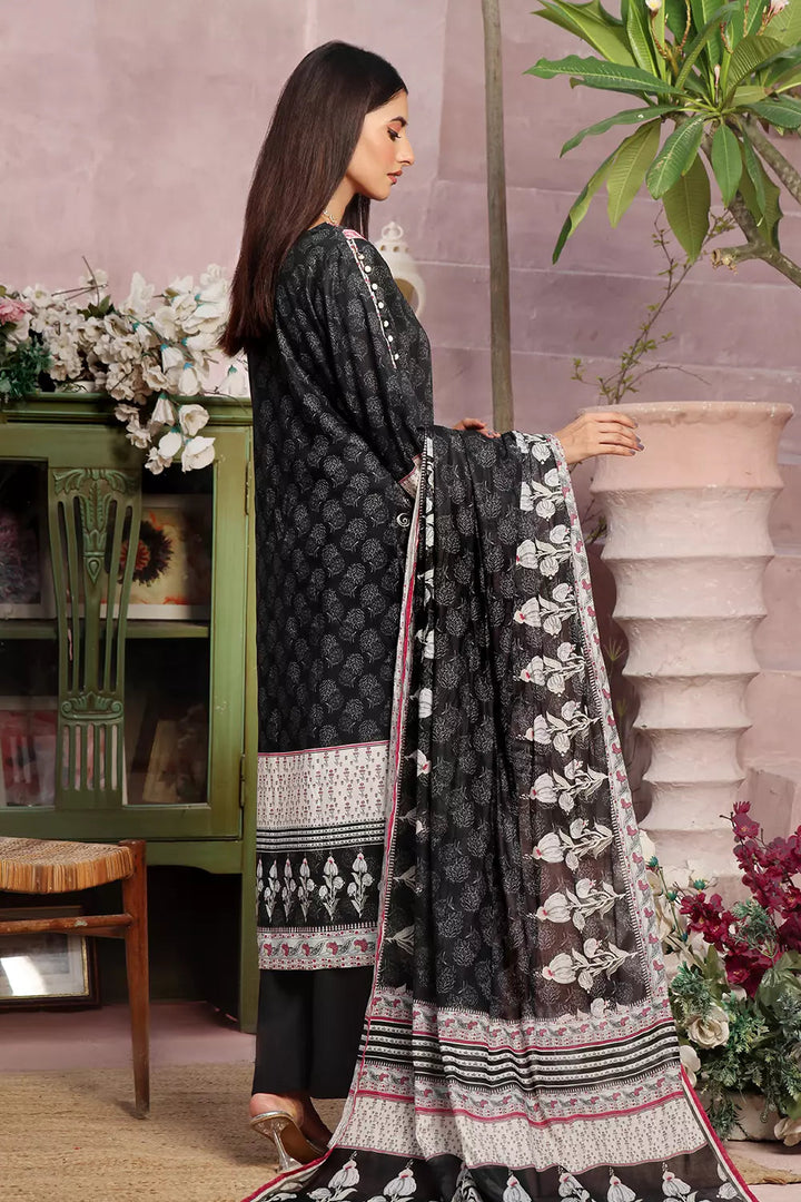 3PC Embroidered Unstitched Lawn Suit KL-2809 Embroidered KHAS STORES 