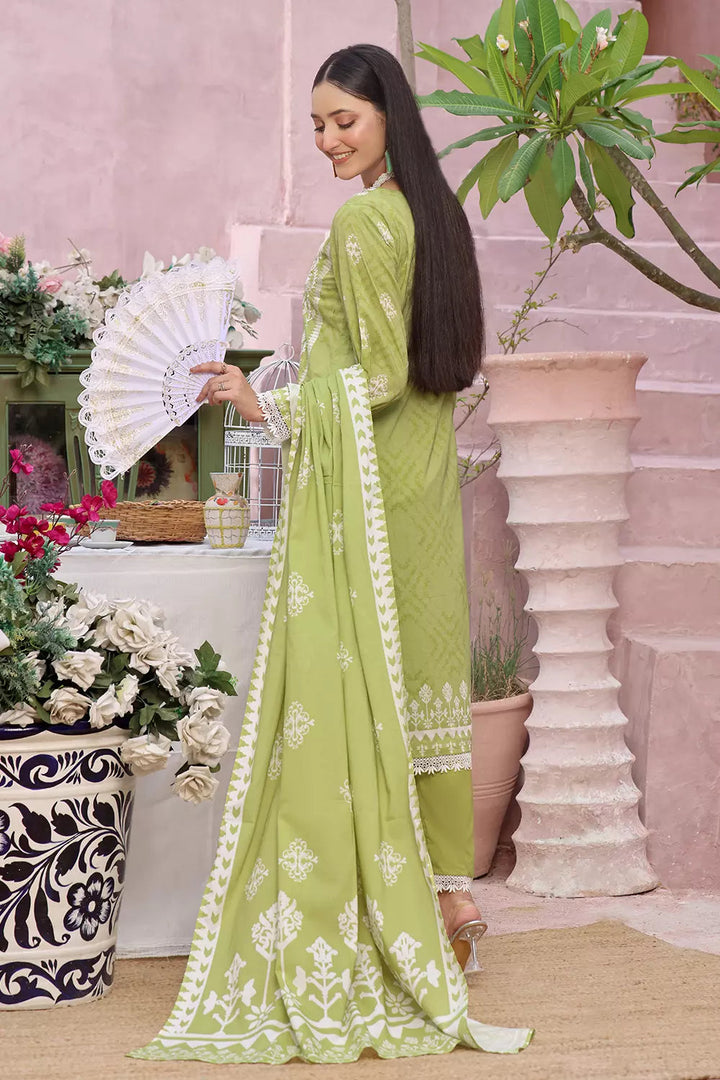 3PC Embroidered Unstitched Lawn Suit KL-2810 Embroidered KHAS STORES 